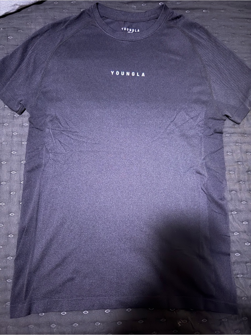 YoungLA Black Short Sleeve Performance Tee polyester